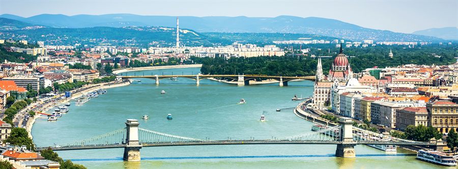 Budapest and the Chain Bridge over the Danube